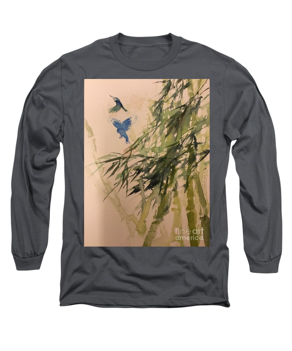 #63 S2019 Long Sleeve T-Shirt featuring the painting #63 2019 #63 by Han in Huang wong