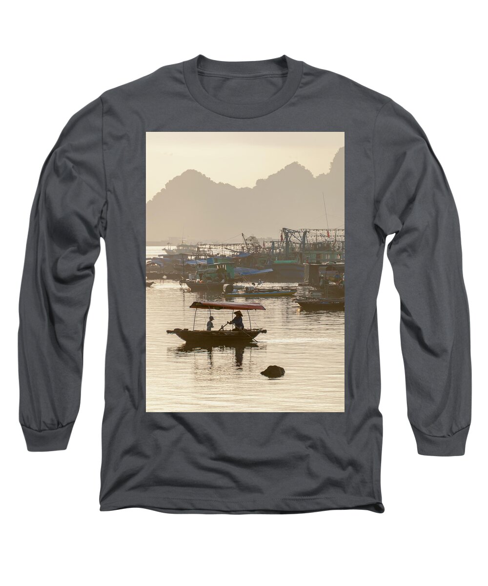 Ha Long Bay Long Sleeve T-Shirt featuring the photograph Ha Long Bay #7 by Gouzel -