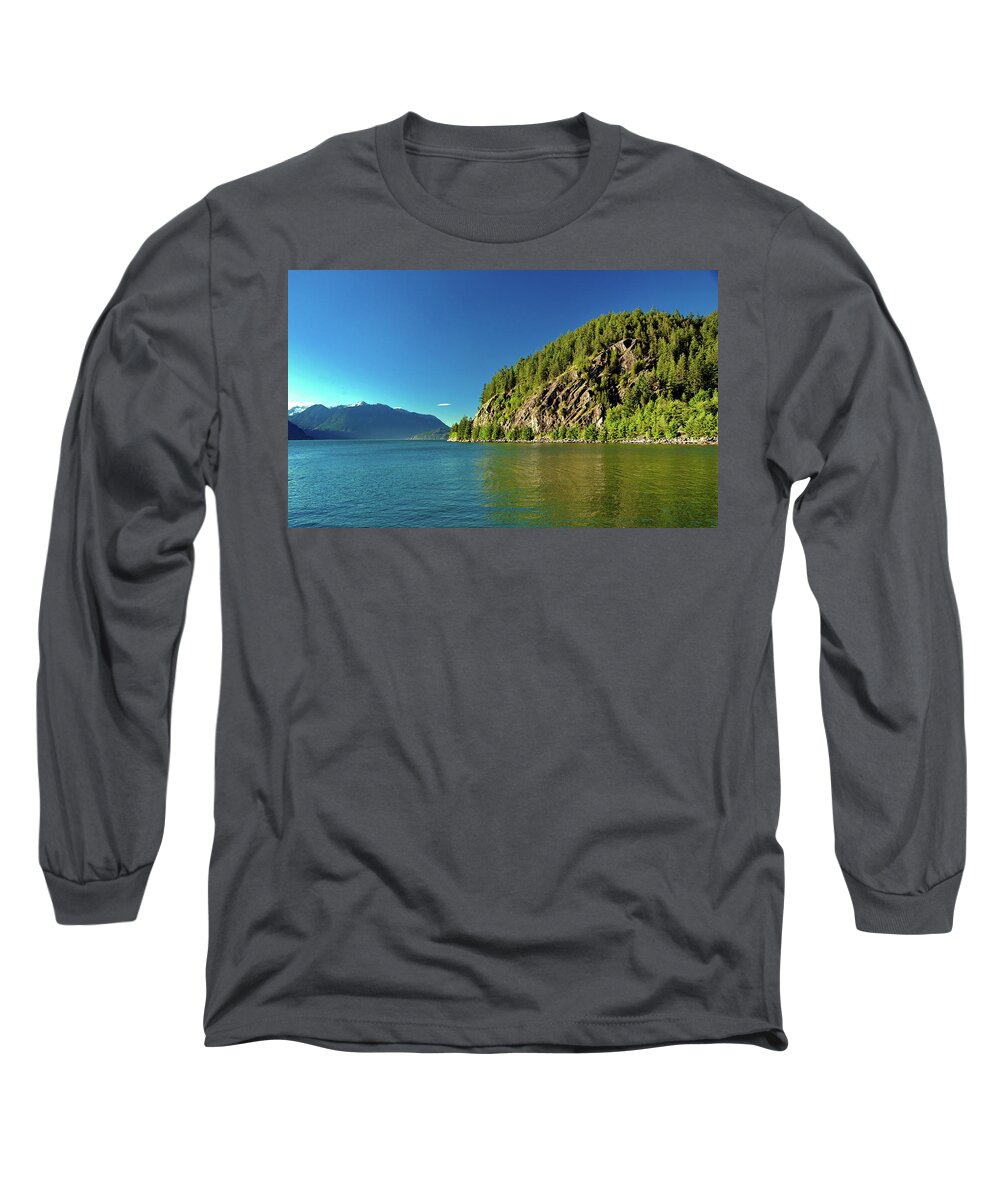 Alex Lyubar Long Sleeve T-Shirt featuring the photograph A Cliff Over the Sea by Alex Lyubar