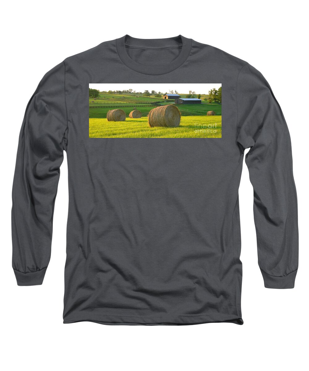 Kentucky Long Sleeve T-Shirt featuring the photograph Dusk In The Bluegrass by Randall Dill