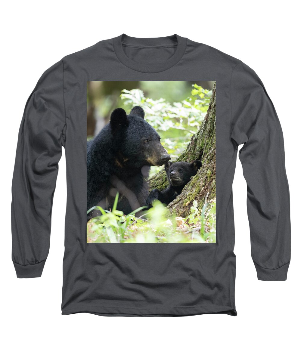 Black Long Sleeve T-Shirt featuring the photograph A Sunny Morning With Mom by Everet Regal