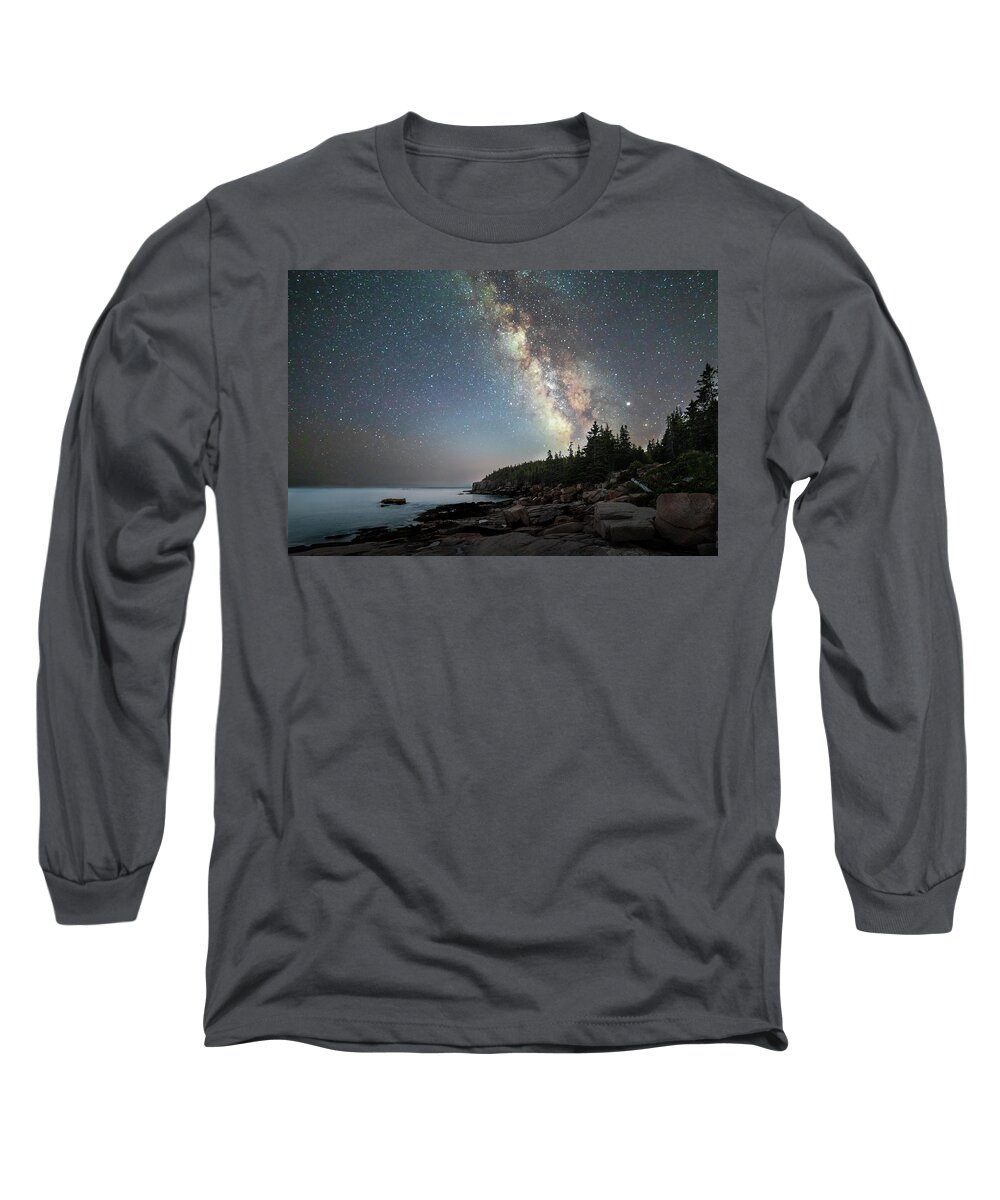 Anp Long Sleeve T-Shirt featuring the photograph Acadia National Park Milky Way by C Renee Martin