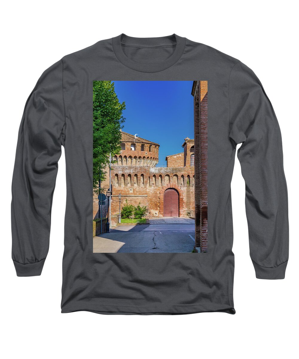 Italy Long Sleeve T-Shirt featuring the photograph Alley To Medieval Fortress by Vivida Photo PC