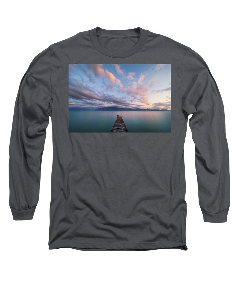 Jetty Long Sleeve T-Shirt featuring the photograph Apotheosis by Dominique Dubied