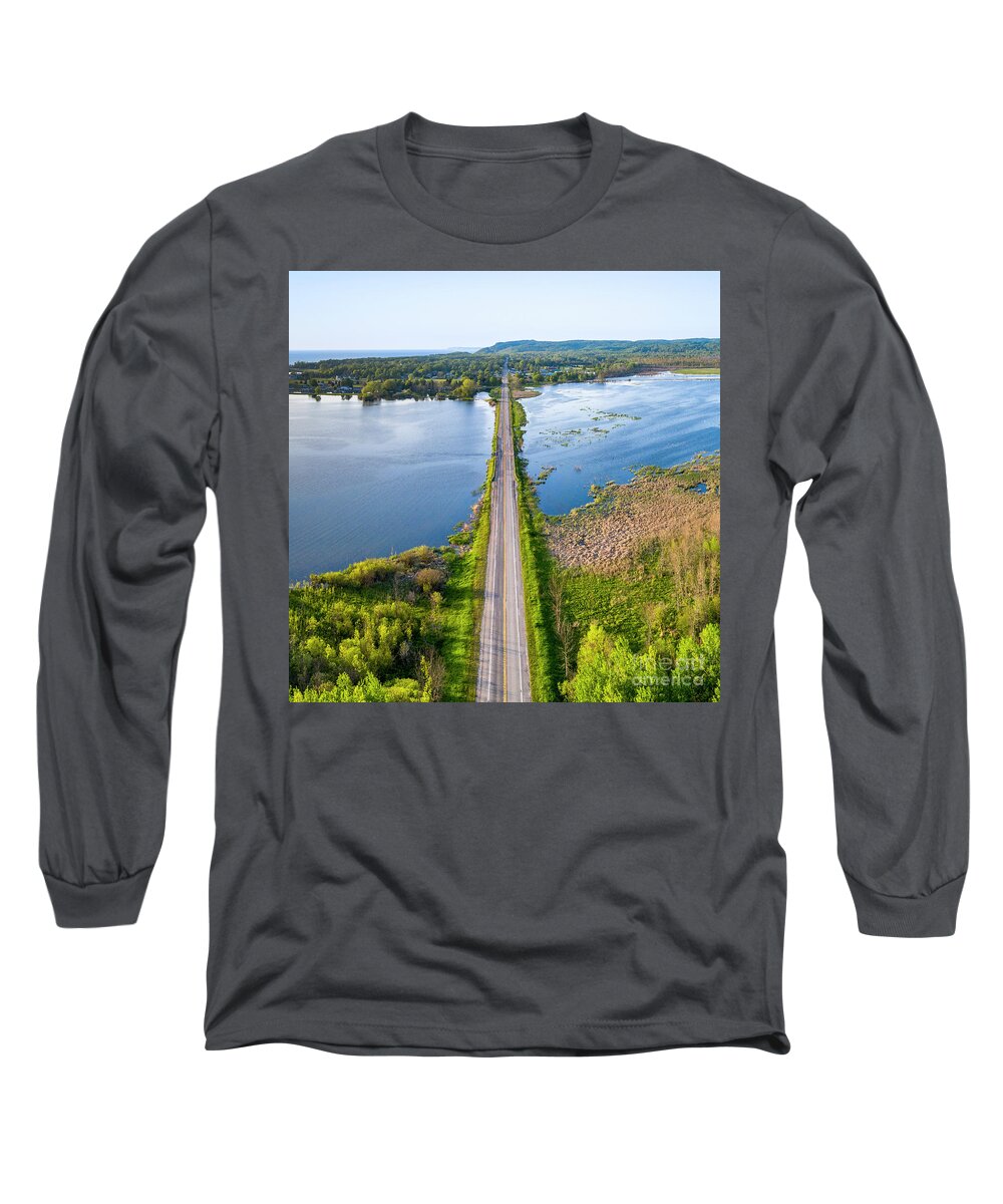 Arcadia Long Sleeve T-Shirt featuring the photograph Arcadia from Above Square by Twenty Two North Photography