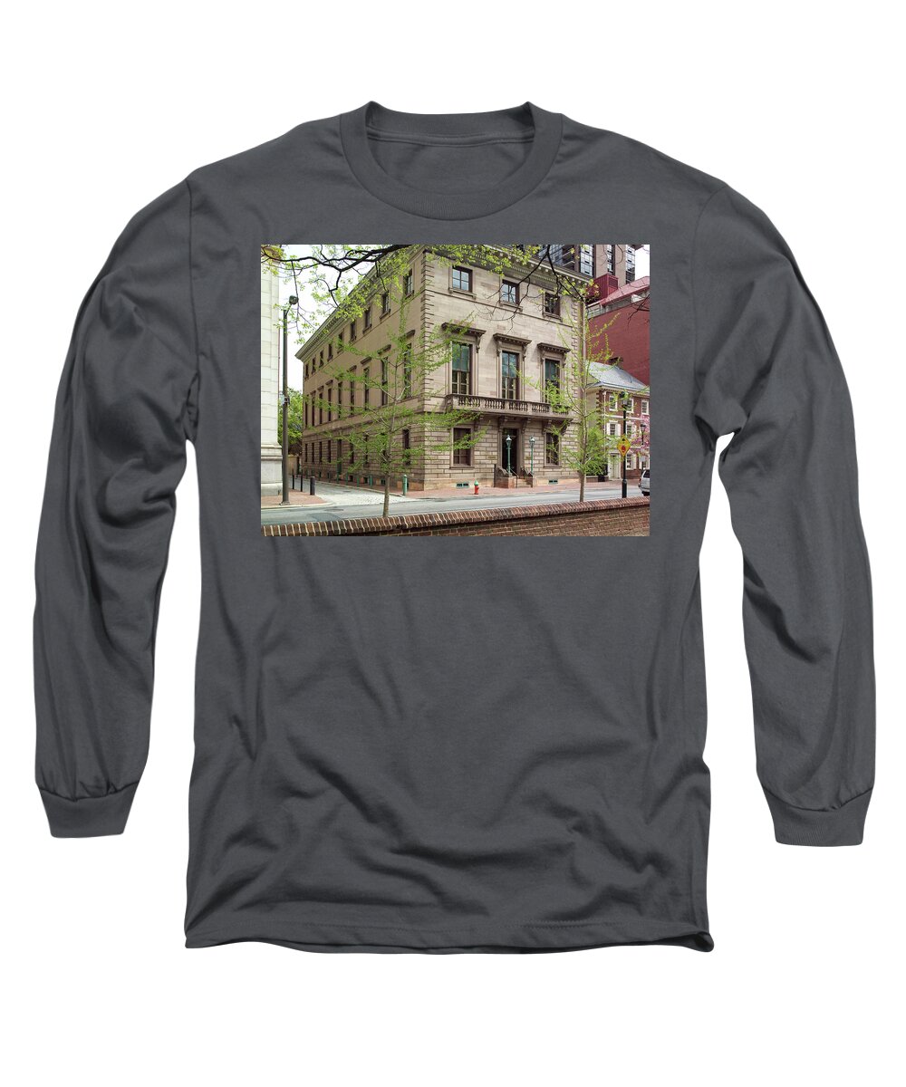 Athenaeum Of Philadelphia Long Sleeve T-Shirt featuring the photograph Athenaeum Exterior by Tom Crane