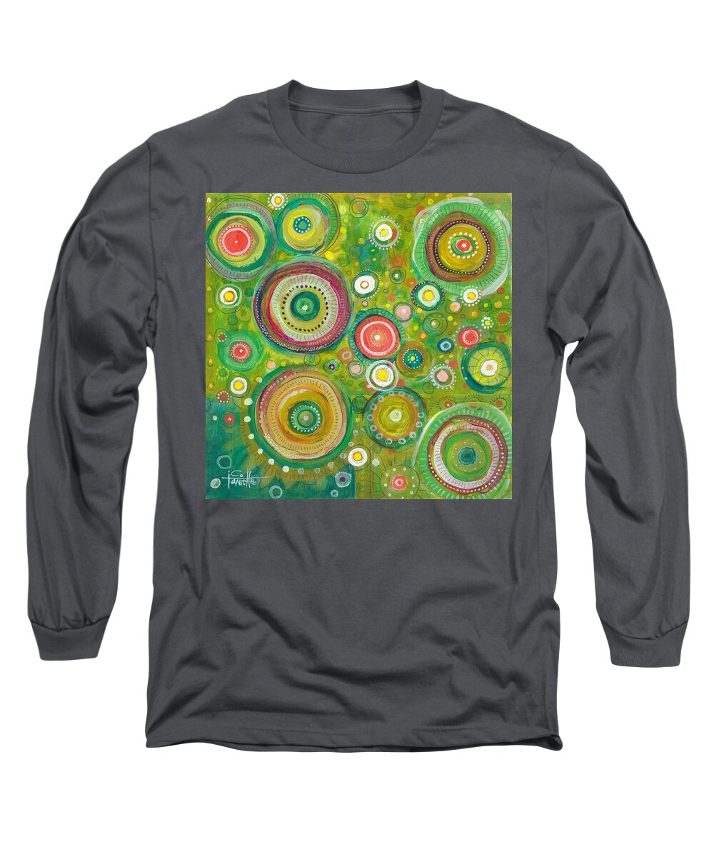 Beautiful Chaos Long Sleeve T-Shirt featuring the painting Beautiful Chaos by Tanielle Childers