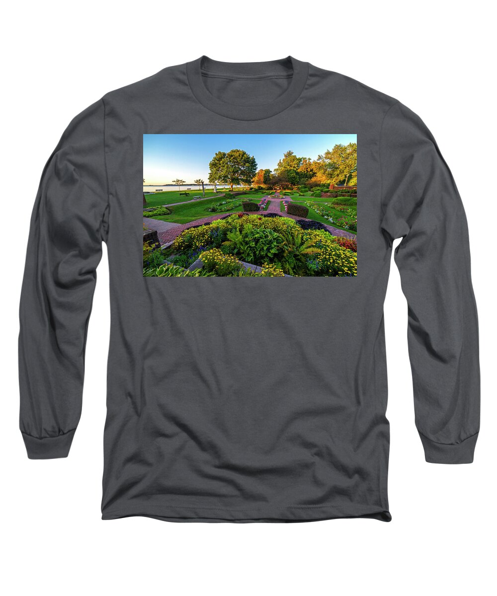 Beverly Long Sleeve T-Shirt featuring the photograph Beverly MA Lynch Park Wide View Sunrise Morning Light by Toby McGuire