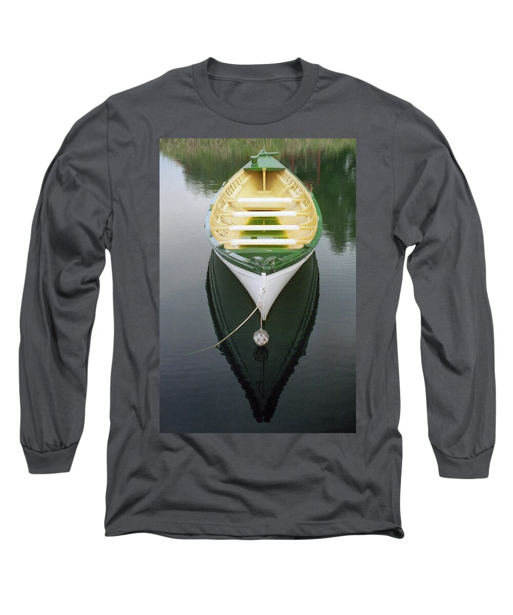 Boat Long Sleeve T-Shirt featuring the photograph Boat Reflection by Jerry Griffin
