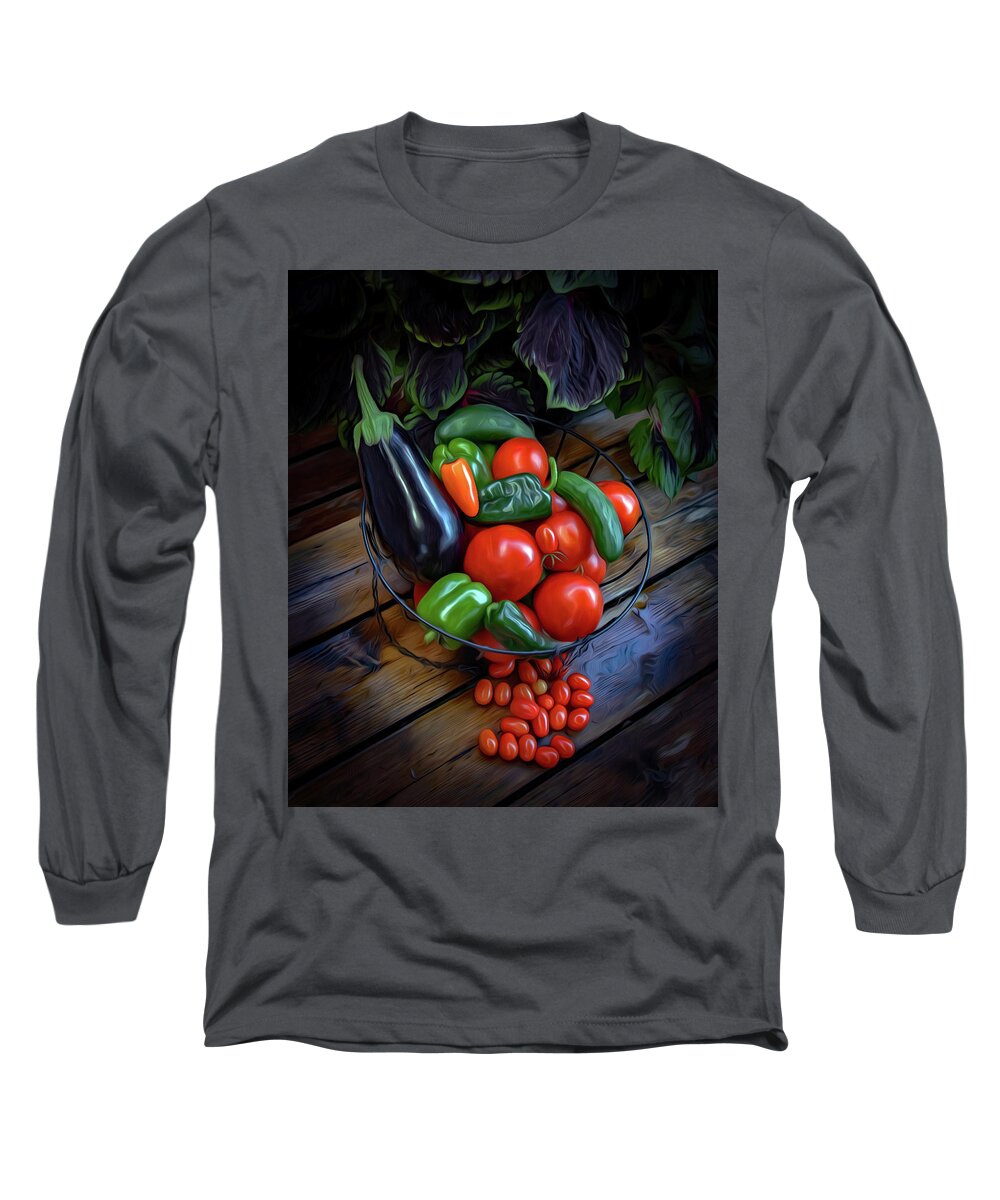Garden Long Sleeve T-Shirt featuring the photograph Summer Bounty by Hans Brakob