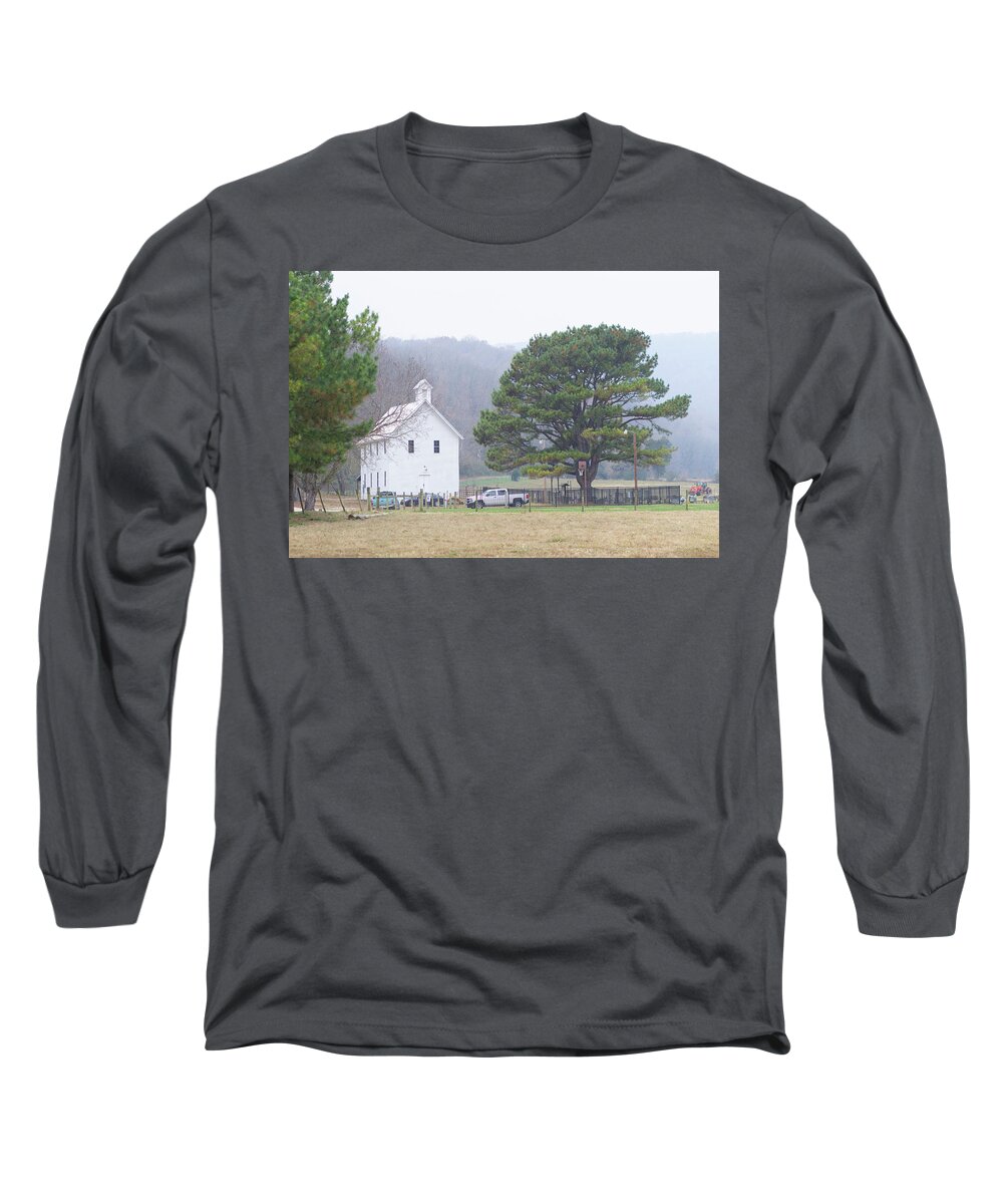 Church Long Sleeve T-Shirt featuring the photograph Boxley Valley Church by Tammy Chesney