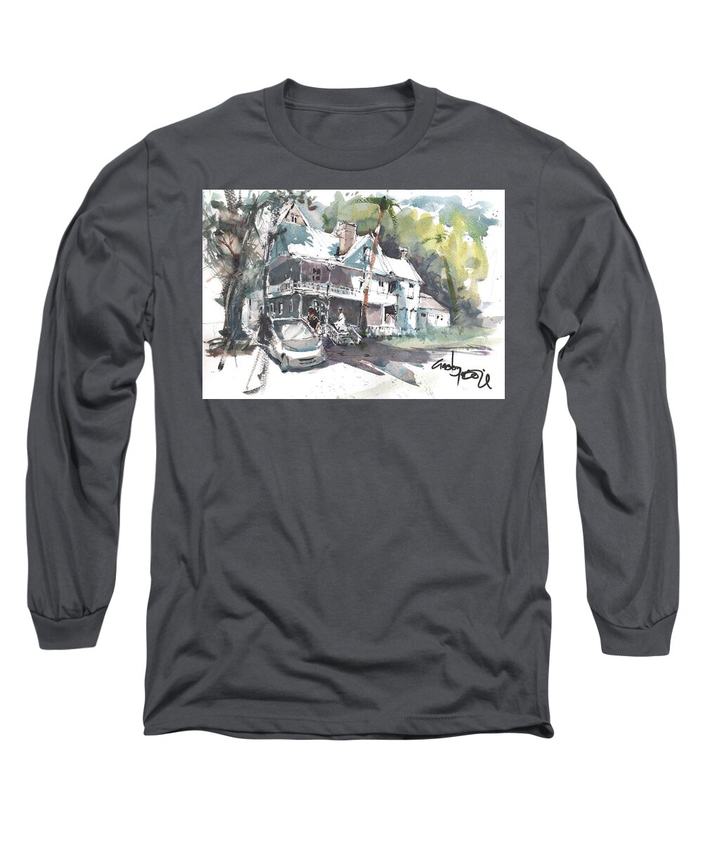  Long Sleeve T-Shirt featuring the painting Brookville Plantation House 2 by Gaston McKenzie