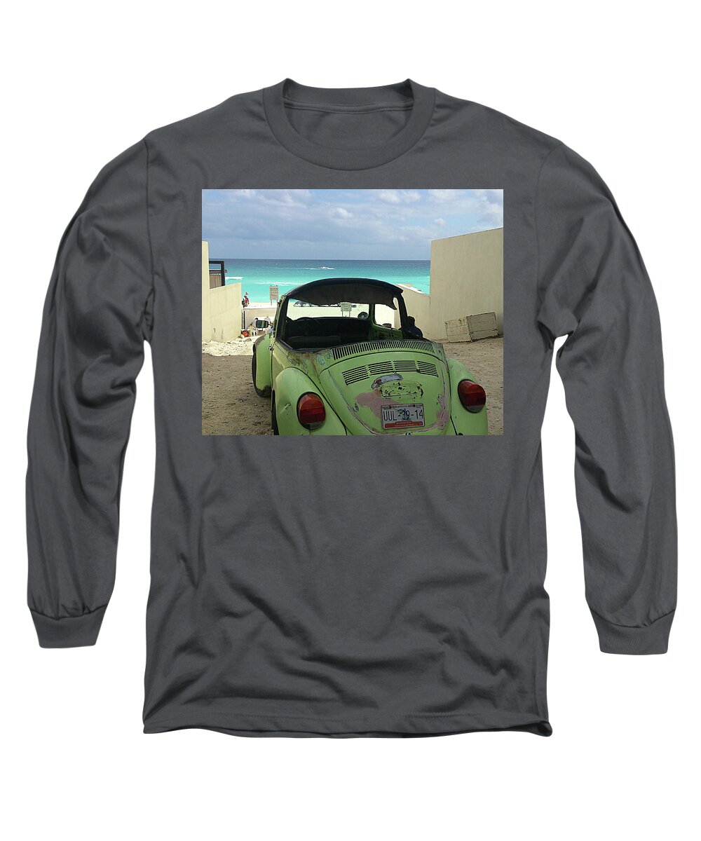Cancun Long Sleeve T-Shirt featuring the photograph The Accidental Sports Car in Cancun by Alexandra Vusir