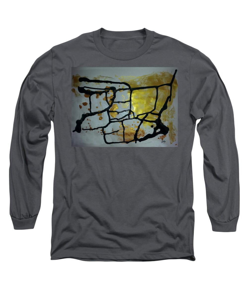  Long Sleeve T-Shirt featuring the painting Caos 30 by Giuseppe Monti