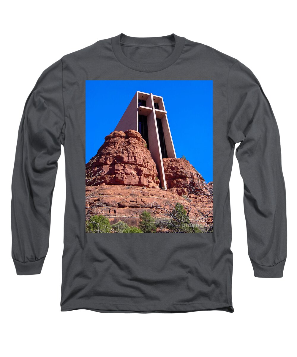 Chapel Of The Holy Cross Long Sleeve T-Shirt featuring the photograph Chapel of the Holy Cross by Eye Olating Images