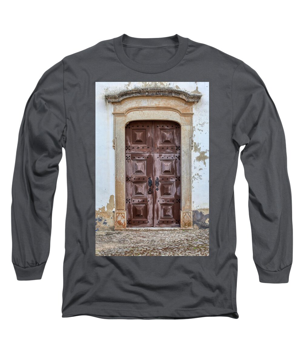 Castle Long Sleeve T-Shirt featuring the photograph Church Door of Obidos by David Letts