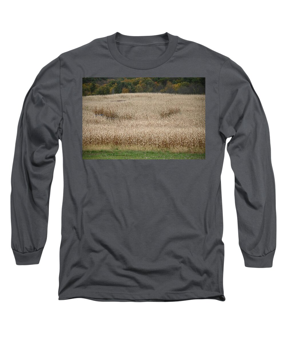 Corn Field Long Sleeve T-Shirt featuring the photograph Corn Field by Alan Goldberg