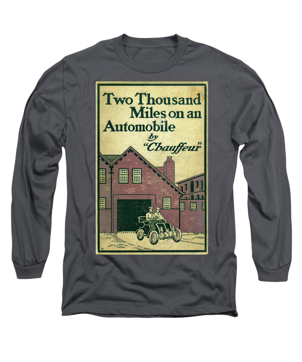Automobile Long Sleeve T-Shirt featuring the mixed media Cover design for Two Thousand Miles on an Automobile by Edward Stratton Holloway