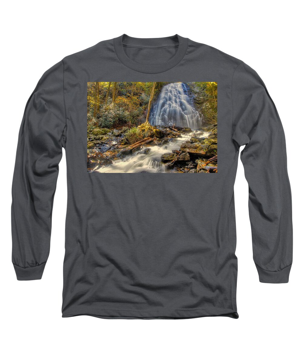 Waterfall Long Sleeve T-Shirt featuring the photograph Crabtree Falls by Dana Foreman