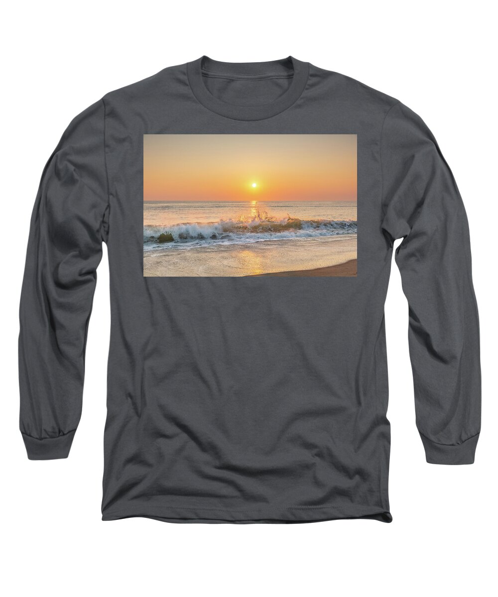 Sunrise Long Sleeve T-Shirt featuring the photograph Dancing Waves by Donna Twiford