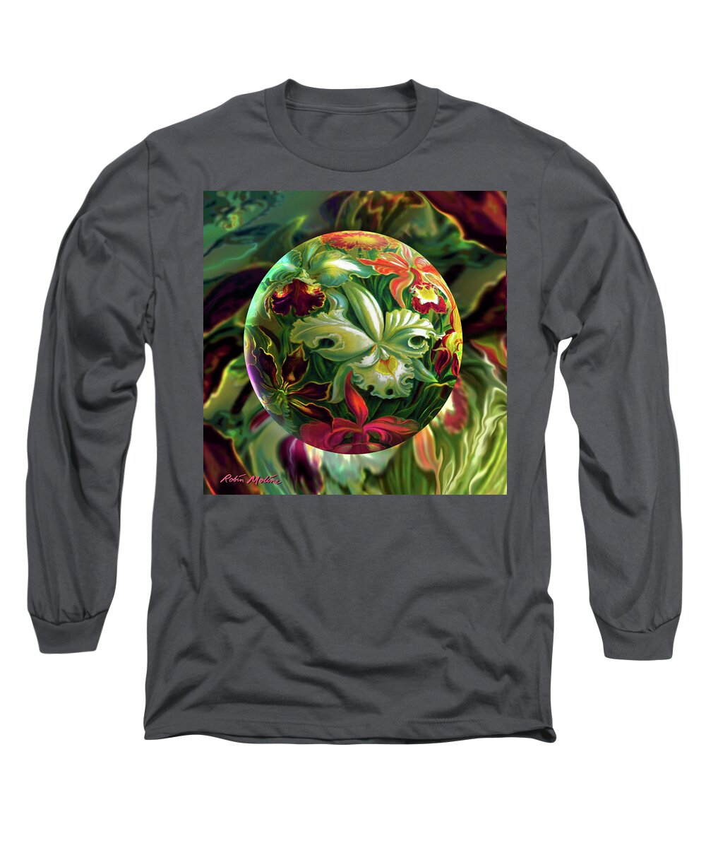 Day Lily Long Sleeve T-Shirt featuring the painting Day Lily Dreams by Robin Moline