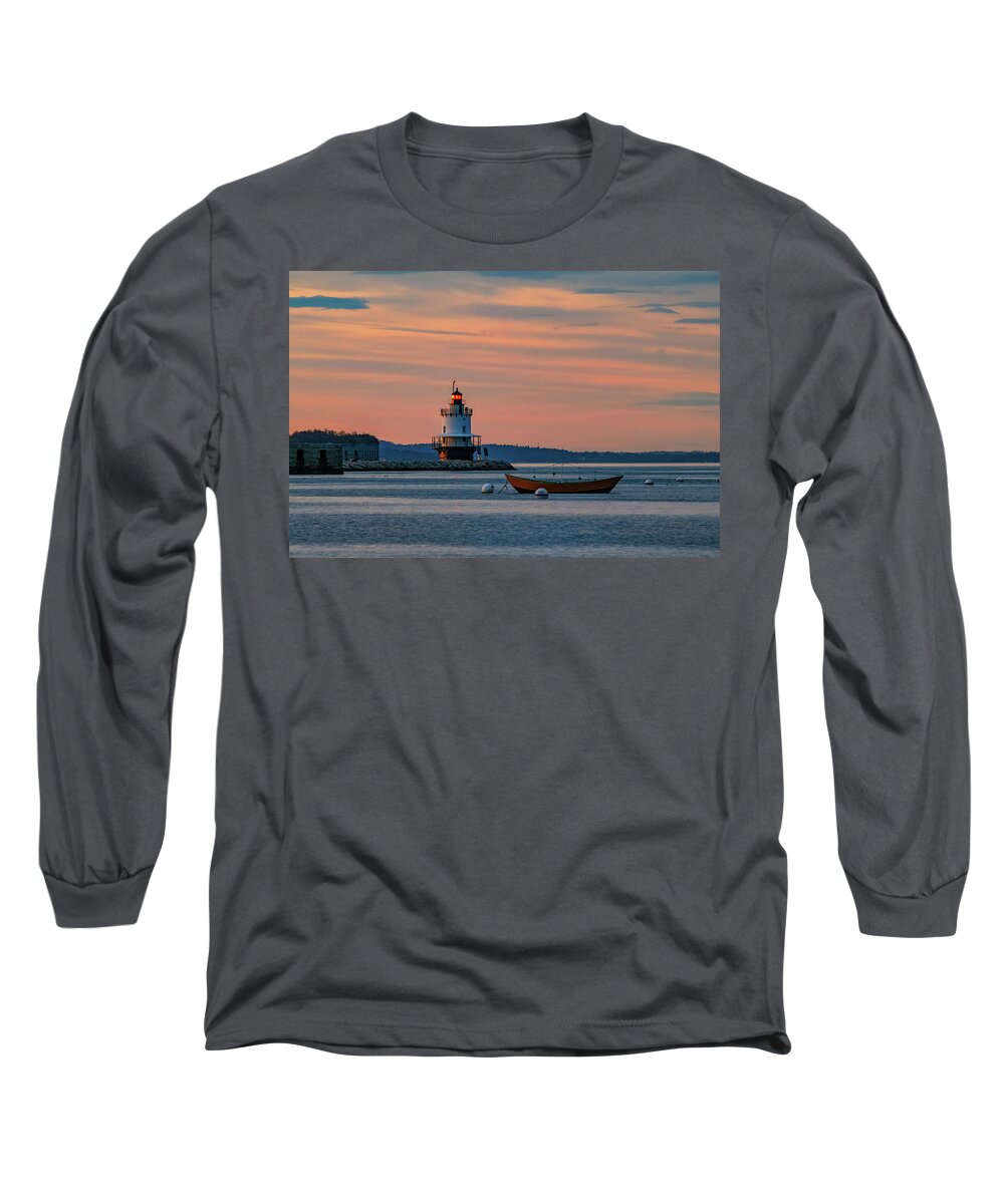 Maine Long Sleeve T-Shirt featuring the photograph Day's End at Spring Point by Rick Berk