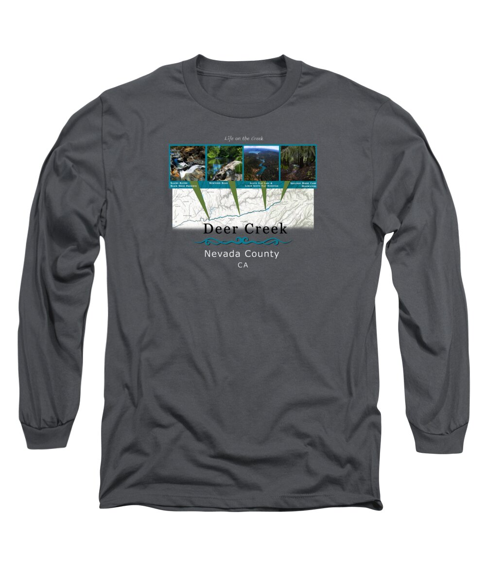 Deer Creek Long Sleeve T-Shirt featuring the digital art Deer Creek Series Views by Lisa Redfern