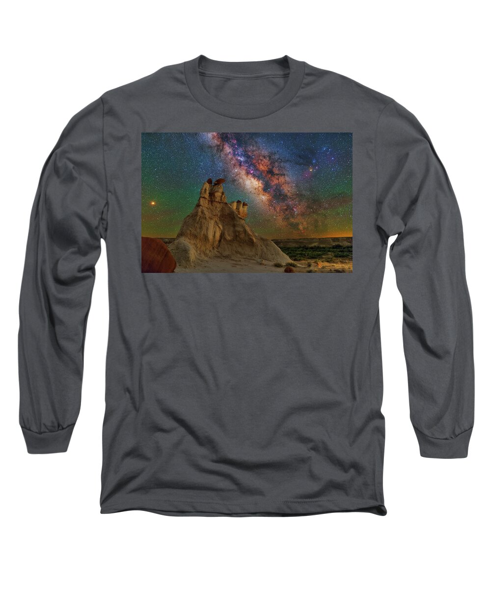 Astronomy Long Sleeve T-Shirt featuring the photograph Desert Castle by Ralf Rohner
