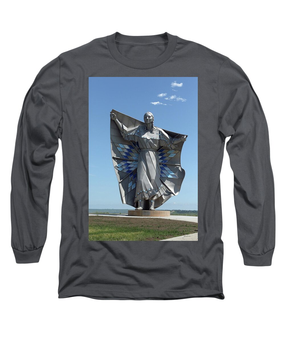Statue Long Sleeve T-Shirt featuring the photograph Dignity by Gary Gunderson
