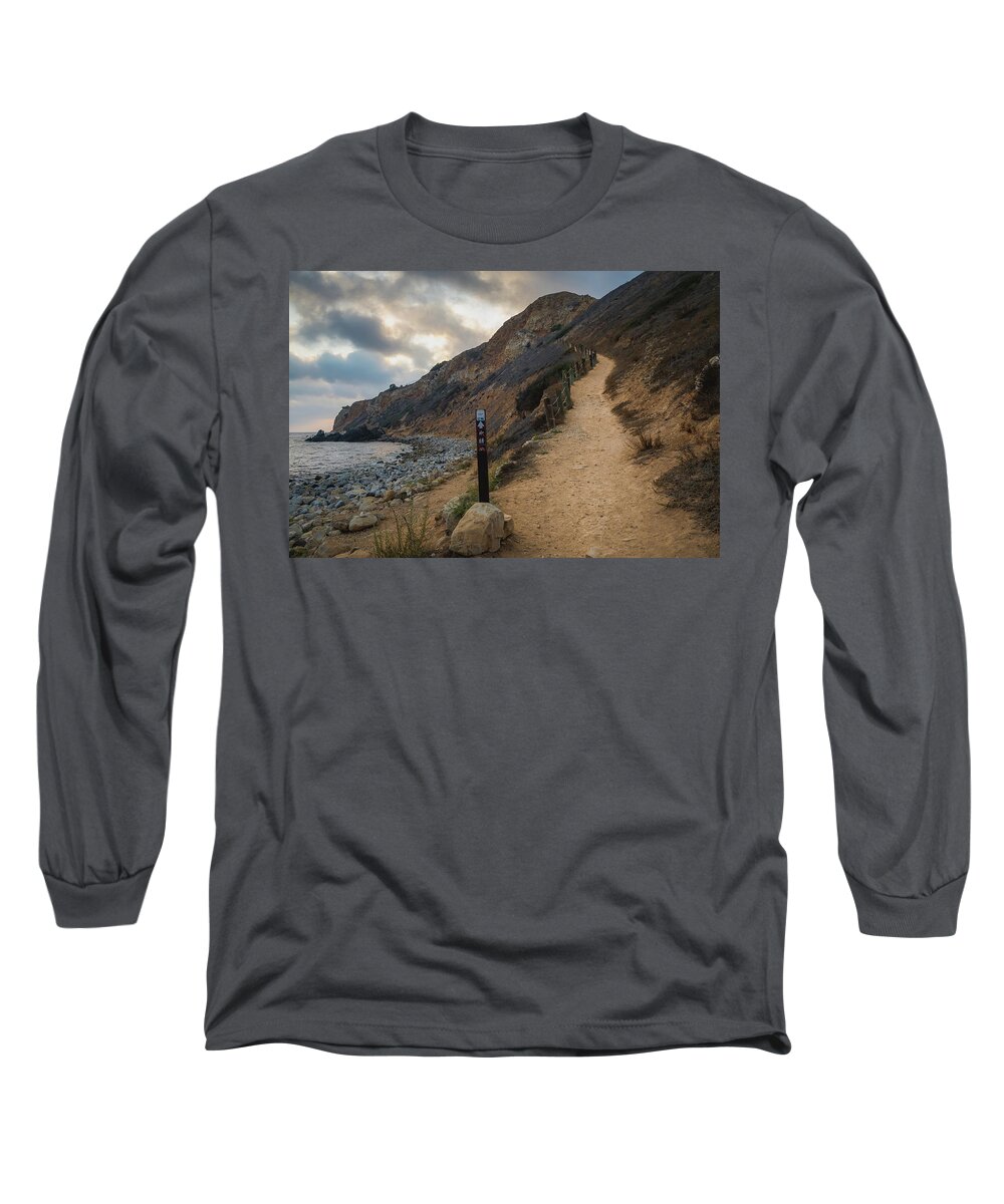 Beach Long Sleeve T-Shirt featuring the photograph Dramatic Tovemore Trail by Andy Konieczny
