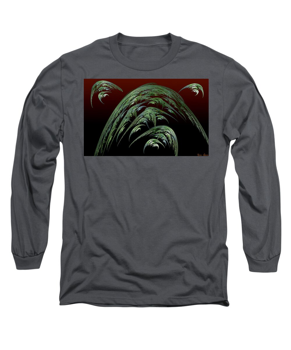  Long Sleeve T-Shirt featuring the digital art Dread Full by Rein Nomm