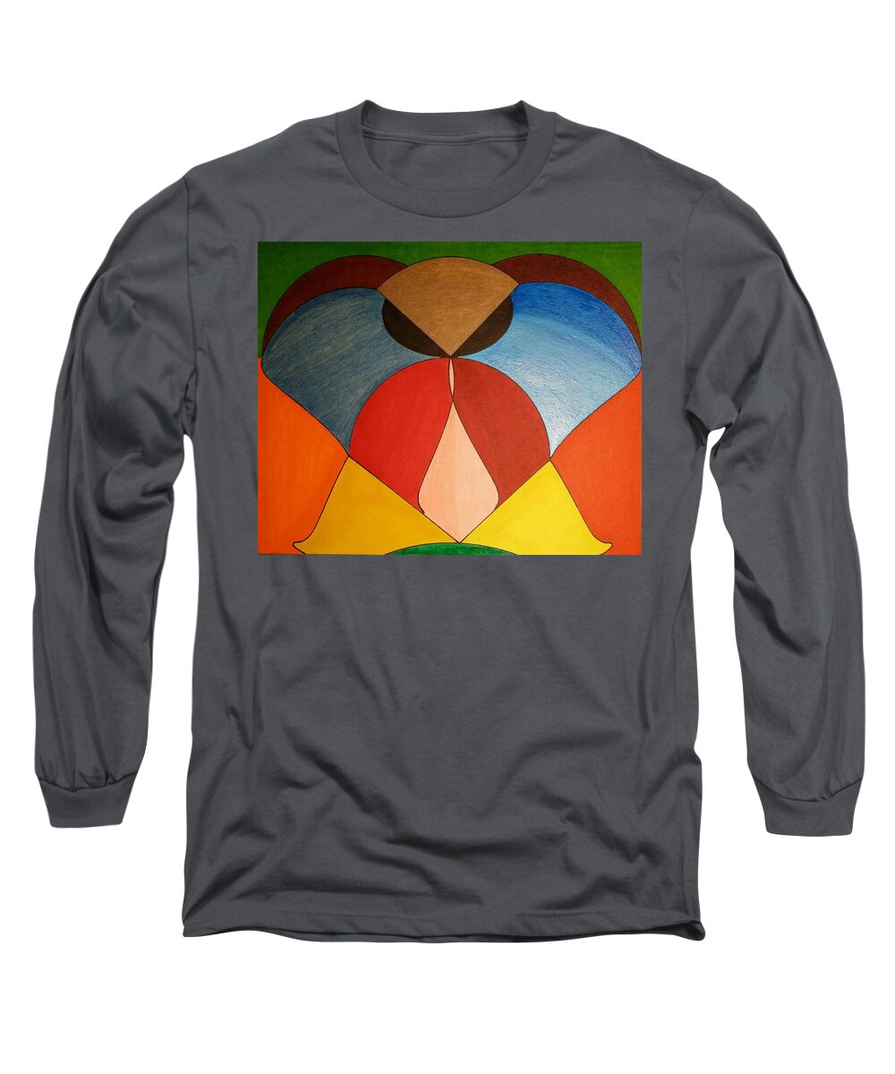 Geo - Organic Art Long Sleeve T-Shirt featuring the painting Dream 336 by S S-ray