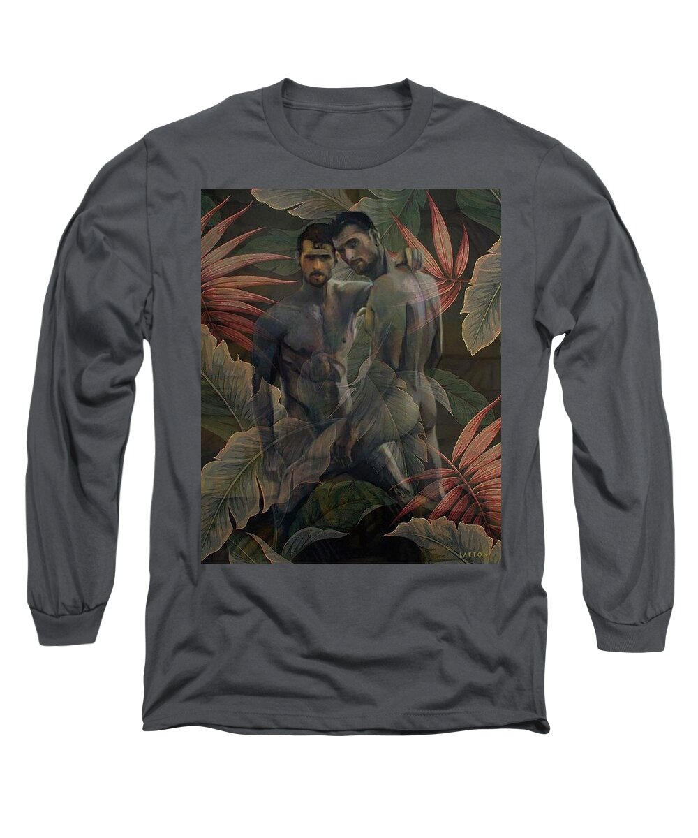 Male Long Sleeve T-Shirt featuring the digital art Dylan and Jose by Richard Laeton