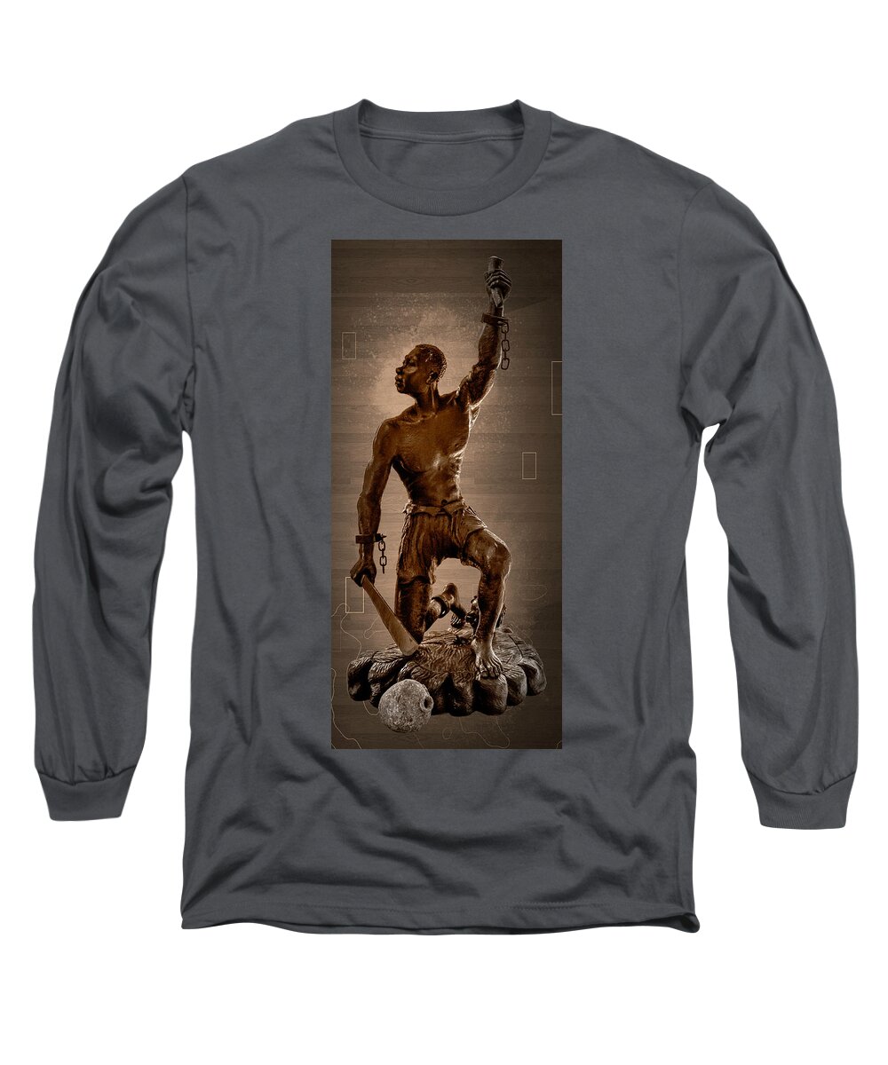 Emancipation Long Sleeve T-Shirt featuring the digital art Emancipation by Pheasant Run Gallery
