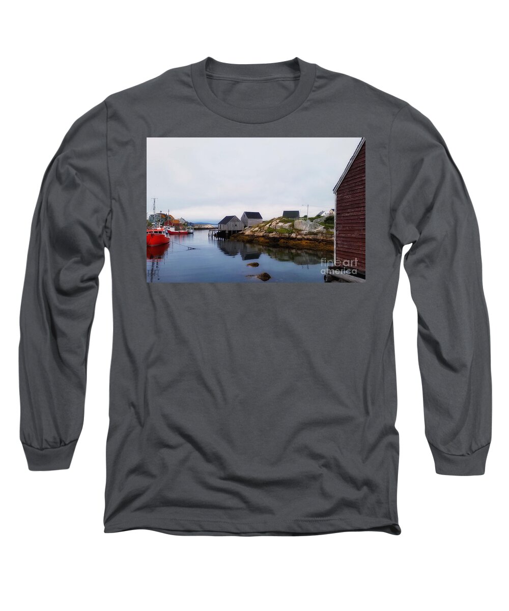 Seaside Long Sleeve T-Shirt featuring the photograph Fish Shacks by Mary Capriole
