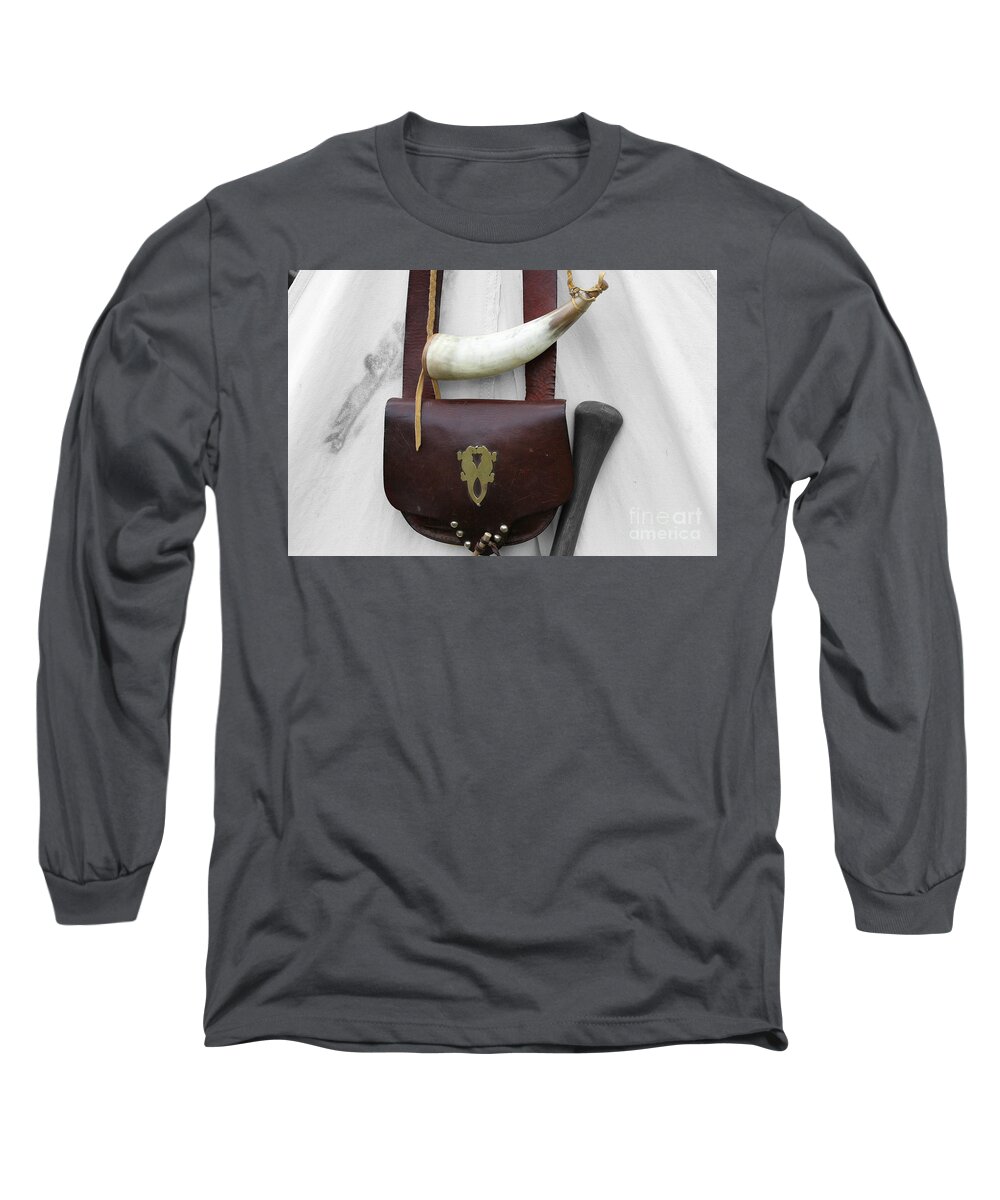 Bag Long Sleeve T-Shirt featuring the photograph French Canadian voyageurs kit by Rich Collins