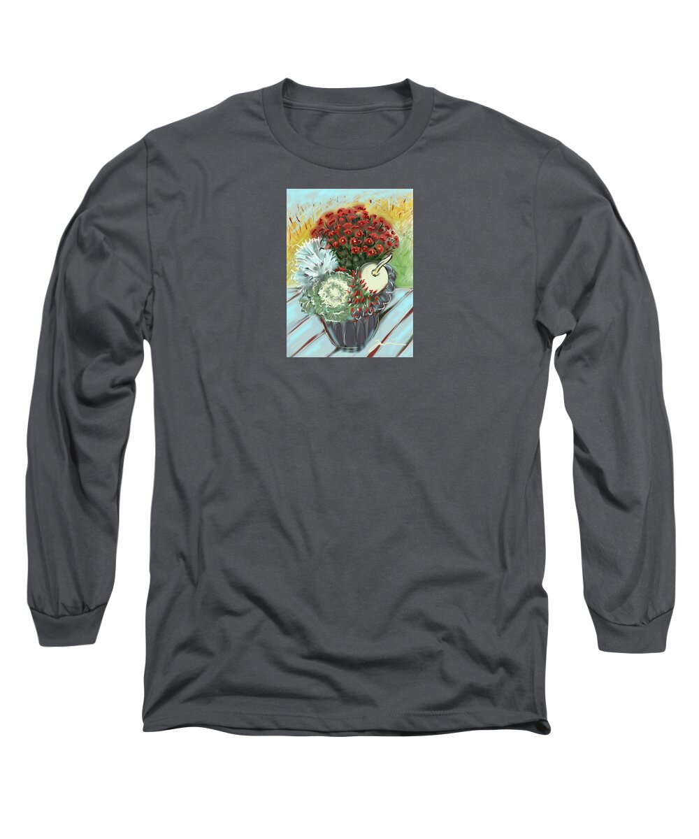 Fall Long Sleeve T-Shirt featuring the painting Fruits Of Fall by Jean Pacheco Ravinski