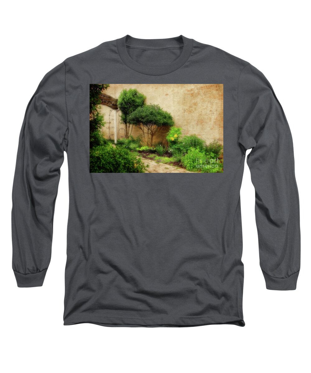Garden Long Sleeve T-Shirt featuring the photograph Garden Path by Joan Bertucci