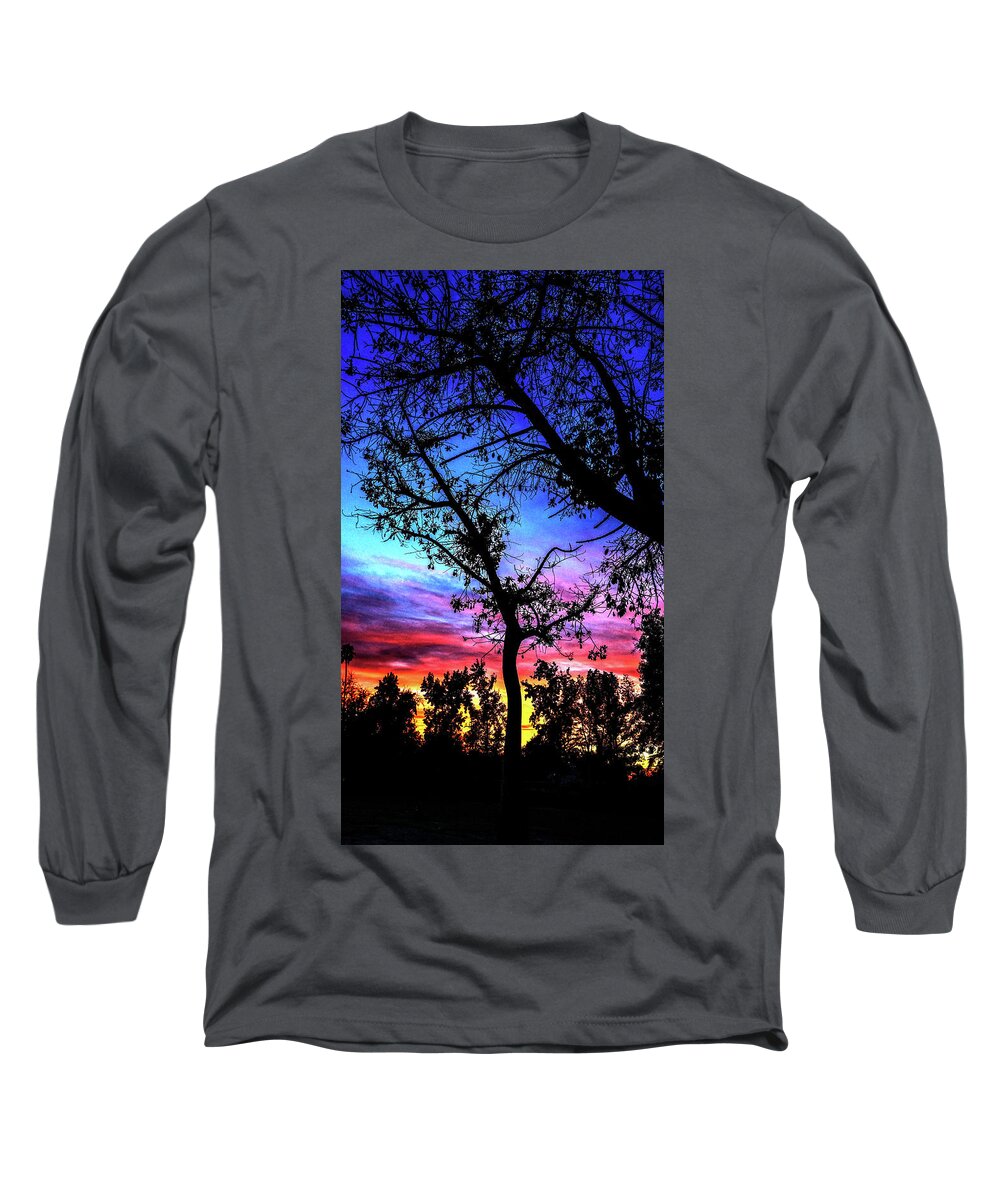 Kenneth James Long Sleeve T-Shirt featuring the photograph Good Night Leaves In Fall by Kenneth James