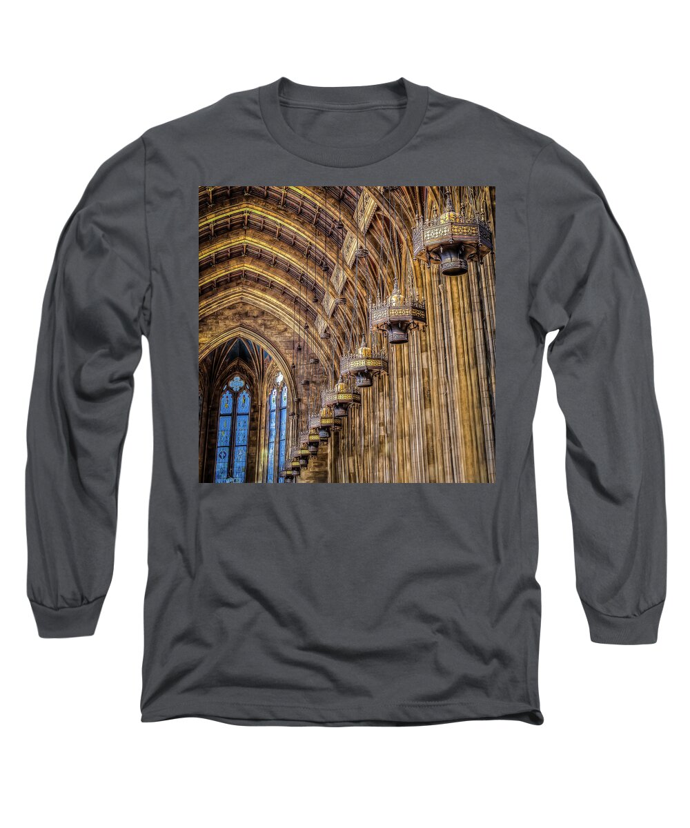 Library Long Sleeve T-Shirt featuring the photograph Grand Library by Judi Kubes