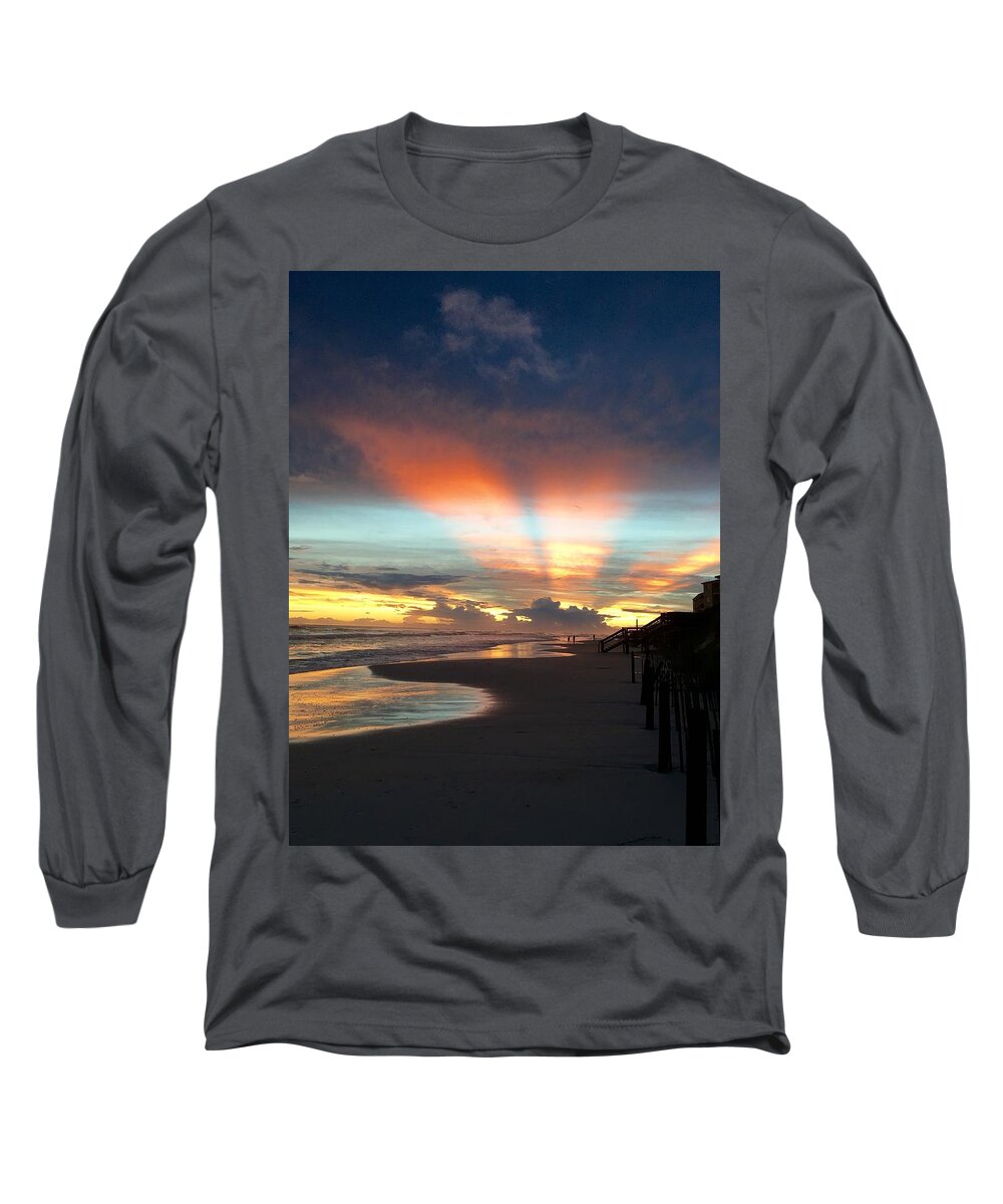 Sunset Long Sleeve T-Shirt featuring the photograph Gulf sunset by Colette Lee