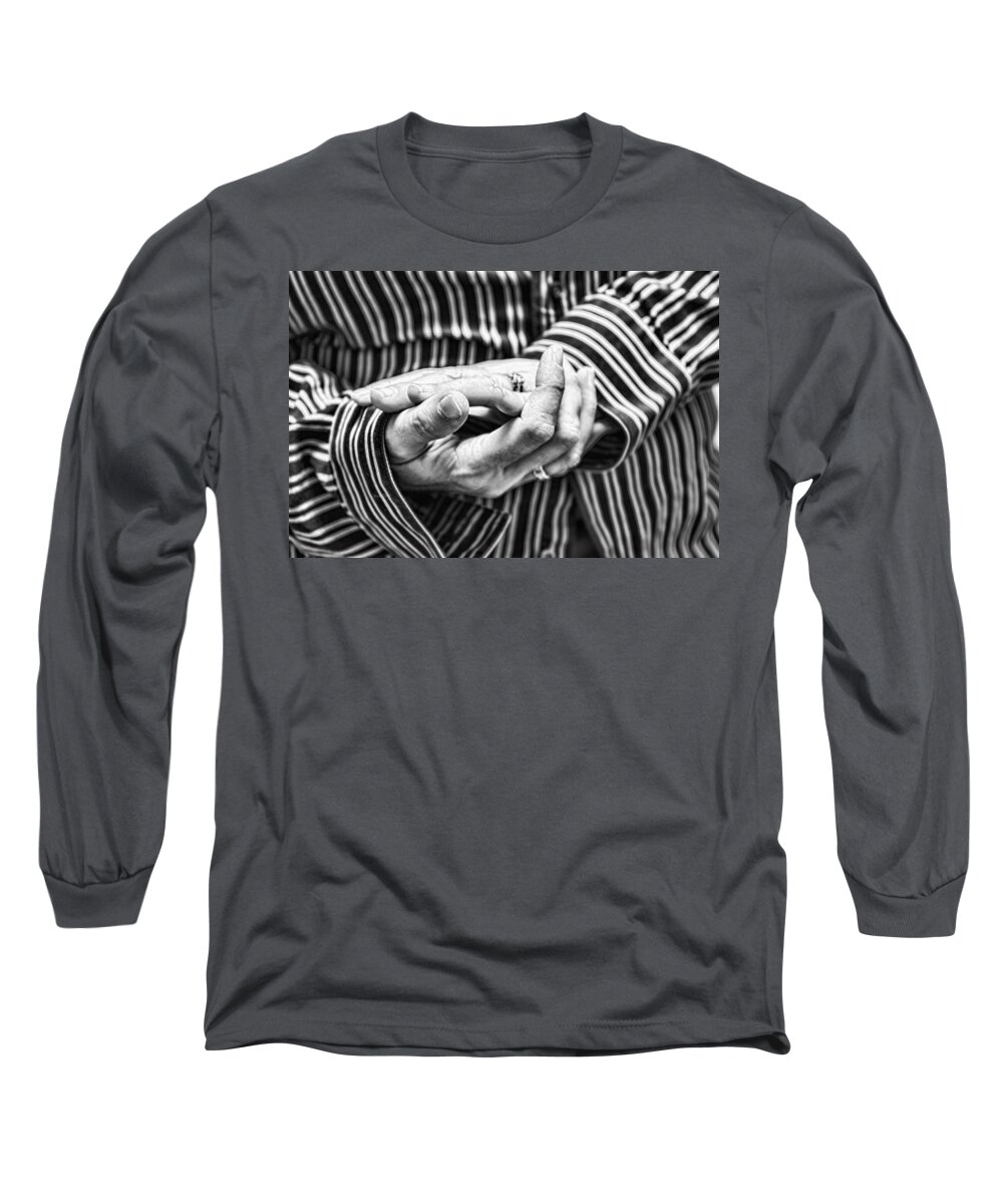 Hands Long Sleeve T-Shirt featuring the photograph Hands by Sharon Popek