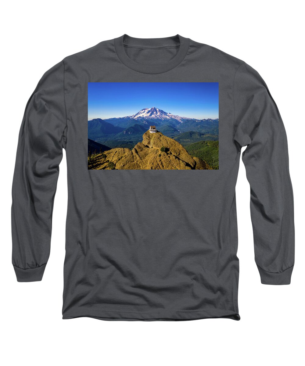 Mount Rainier Long Sleeve T-Shirt featuring the photograph High Rock Clear by Clinton Ward