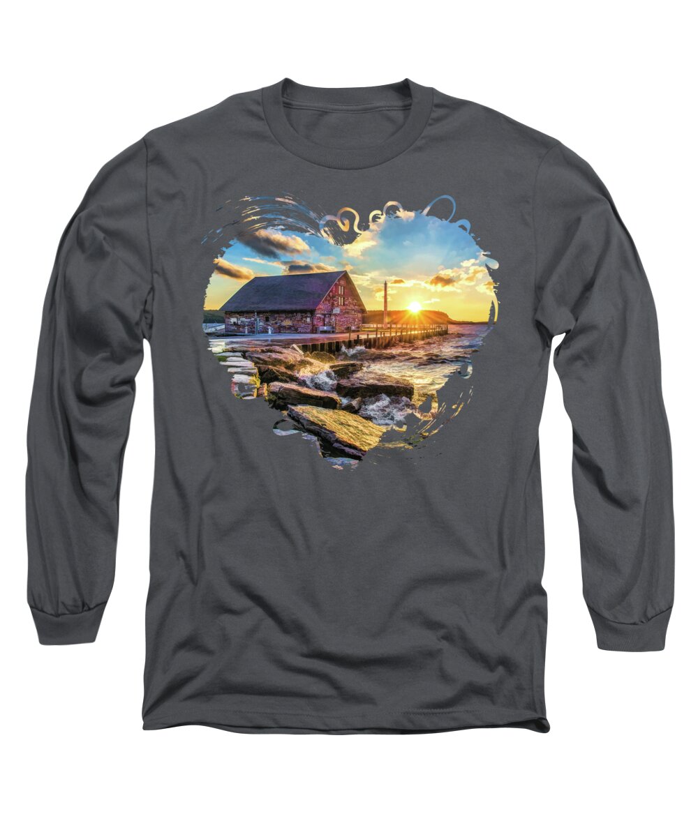 Door County Long Sleeve T-Shirt featuring the painting Historic Anderson Dock in Ephraim Door County by Christopher Arndt