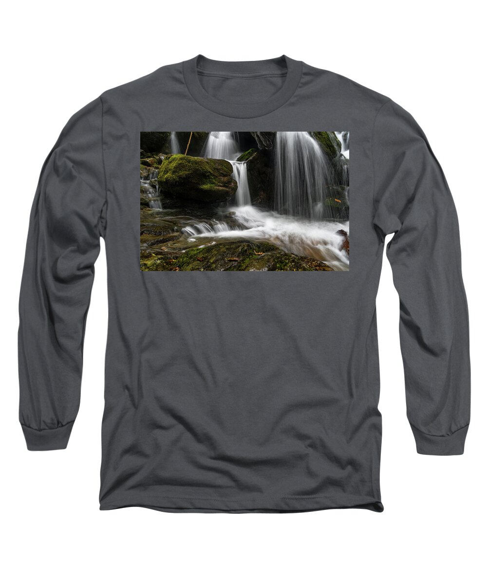 Waterfall Long Sleeve T-Shirt featuring the photograph Hogcamp Branch Falls IV by William Dickman