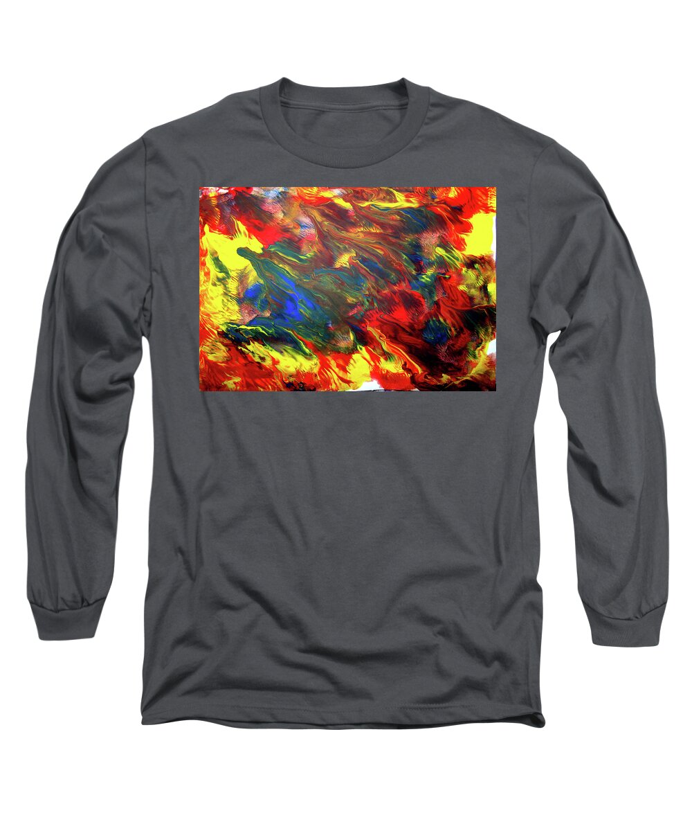 Color Long Sleeve T-Shirt featuring the painting Hot Colors Coolling by Leigh Odom