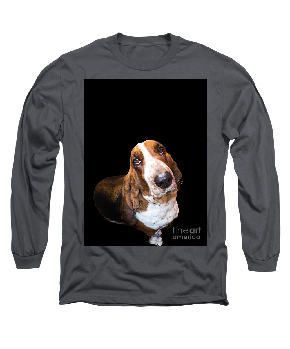 Fred Long Sleeve T-Shirt featuring the photograph I Am Not Fred Basset by Al Bourassa