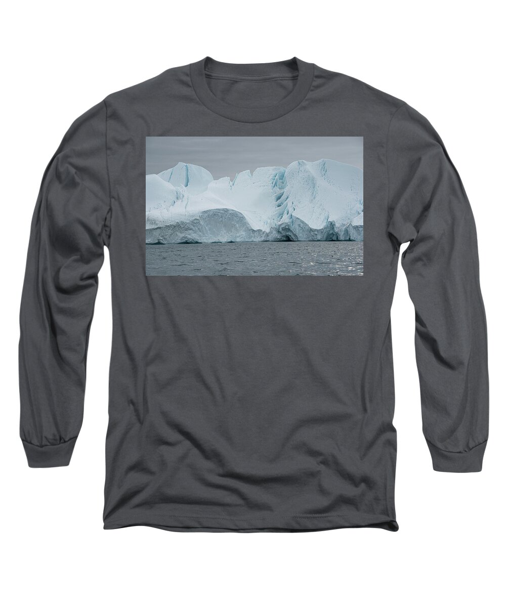 Arctic Long Sleeve T-Shirt featuring the photograph Iceberg #4 by Minnie Gallman