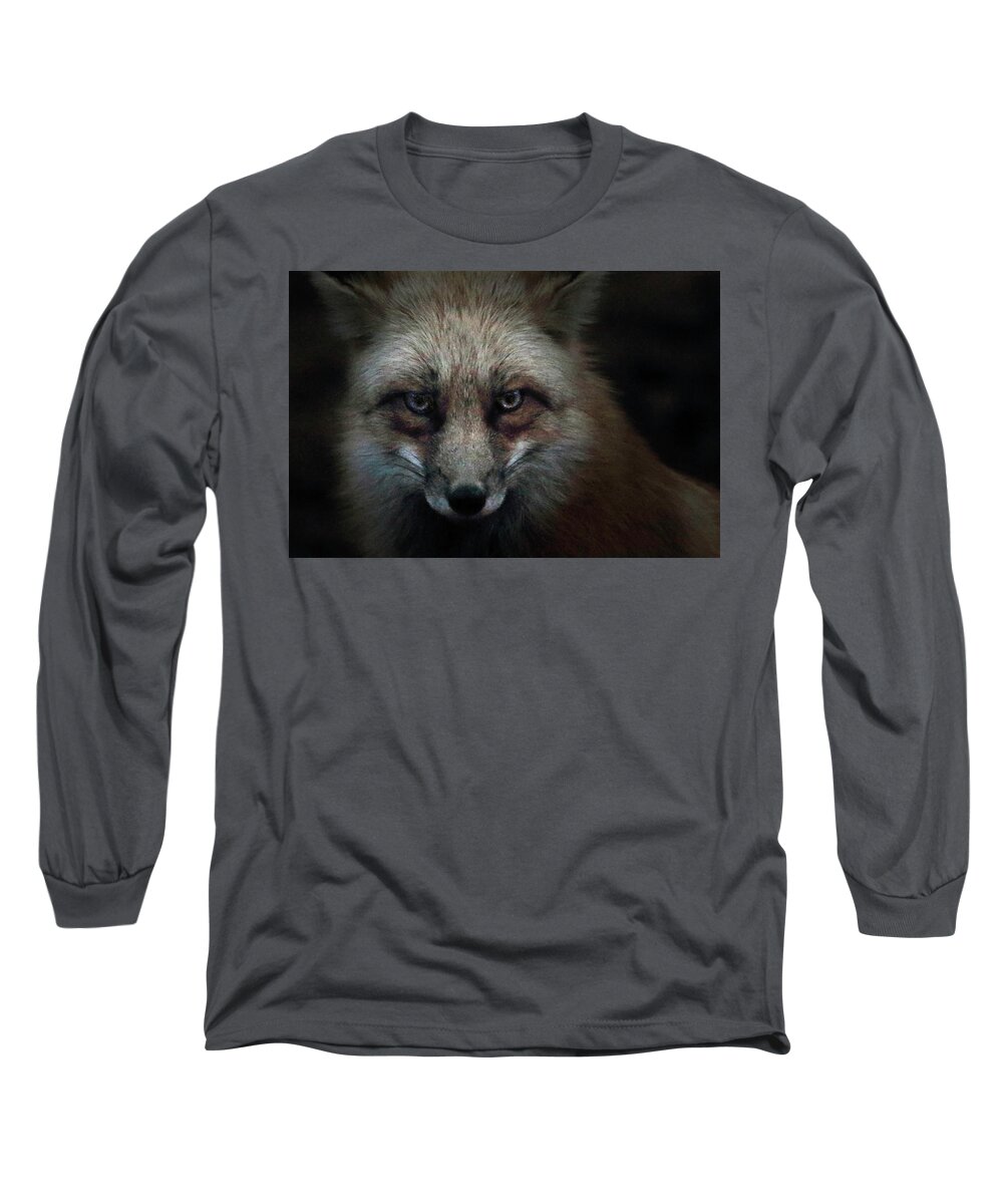 In Long Sleeve T-Shirt featuring the photograph In The Dark Of The Night by Brian Gustafson