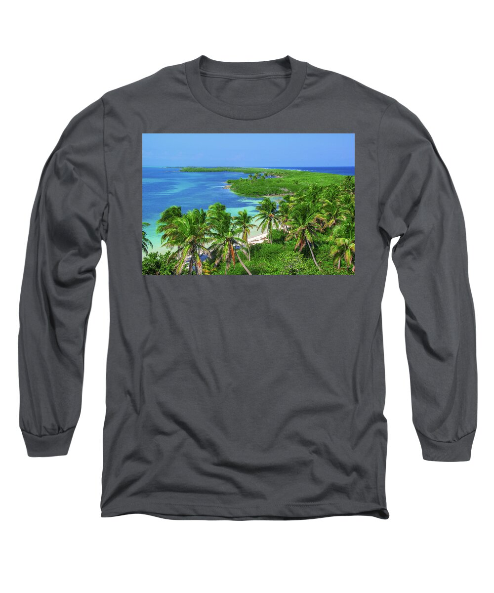 Caribbean Long Sleeve T-Shirt featuring the photograph Isla Contoy by Sun Travels